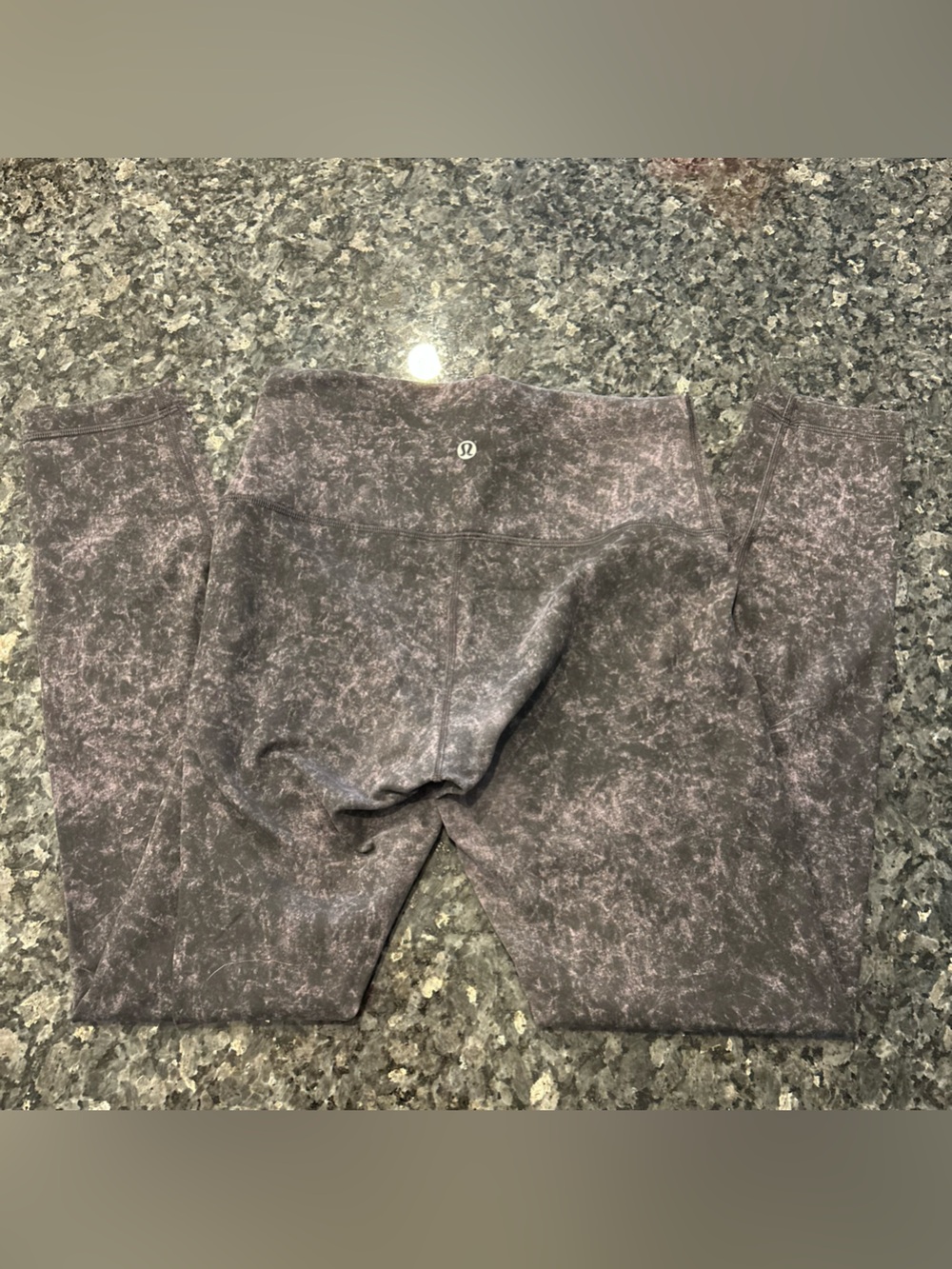 Lululemon Marble Print High-Rise Wonder train Leggings - Purple/Gray